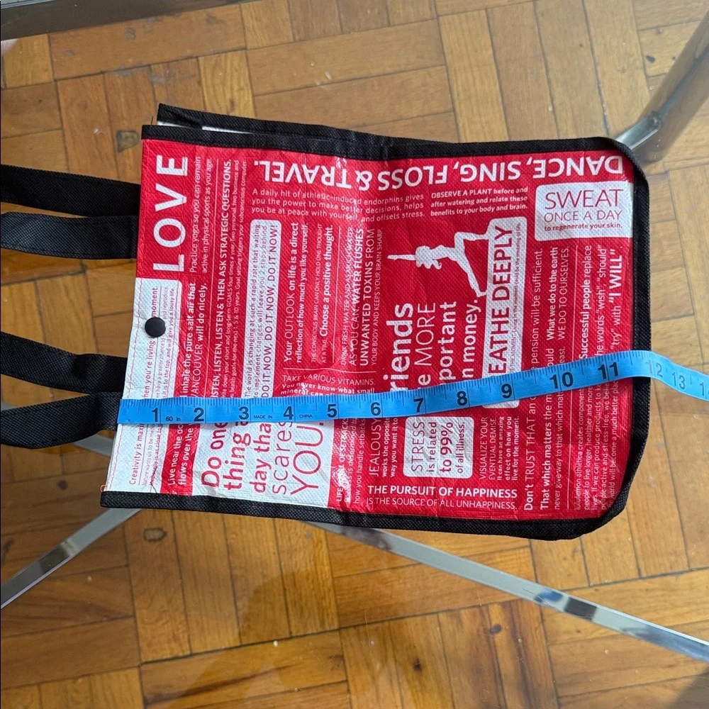 lululemon athletica Red and Black Tote Bag